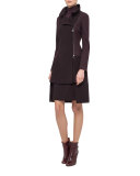 Colorblock High-Low Long Jacket, Caimito
