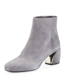 Suede 55mm Ankle Boot, Fog (Nebbia)