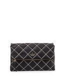 emerson place marsala quilted crossbody bag, black cement