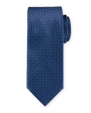 Circle-Link Printed Silk Tie