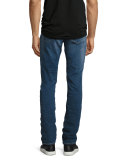 Medium-Wash Slim-Fit Stretch-Denim Jeans, Blue 