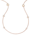 Rosé Rock Candy Round Station Necklace