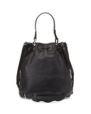 Papier Plate Side-Zip Bucket Bag