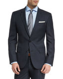 Huge Genius Melange Slim-Fit Two-Piece Suit, Navy