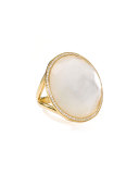 18k Gold Rock Candy Large Lollipop Diamond Mother-of-Pearl Ring