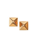 18k Rose Gold Pyramid Stud Earrings