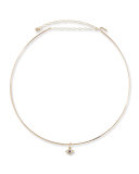 Mini Evil Eye Charm Collar Necklace in 14K Gold