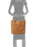 Medium Vitello Diano North-South Tote Bag, Caramel (Caramel)