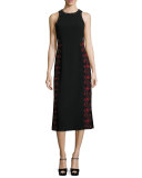 Faye Embroidered & Studded Midi Dress