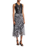 Tribal-Print Maxi Skirt