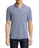 Contrast-Tipped Pique Polo Shirt