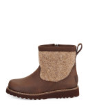 Bayson Wool-Trim Leather Boot, Stout, Youth