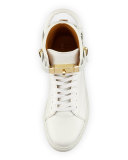 100mm Golden-Padlock Sneakers, White