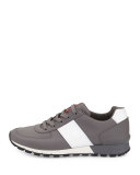 Leather & Nylon Running Sneaker