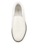 Woven-Toe Leather Skate Shoe, White