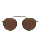 Wynwood Round Stainless Steel Sunglasses, Silver/Gray