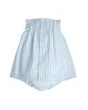 Sleeveless Striped Shift Dress w/ Bloomers Blue, Size 6M-3