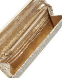 Milla Glitter Fabric Clutch Bag, Champagne