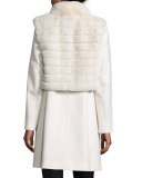 Rabbit Fur & Wool Jacket, Parchment