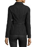 Check-Lined Quilted Jacket