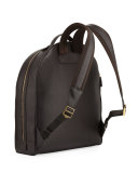 Men's Patchwork Leather & Ostrich Backpack, Hickory
