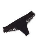 Wish Lace Mesh Tanga, Black