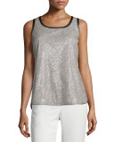 Roya Sleeveless Shimmer Blouse 