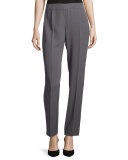 P09 Straight-Leg Side-Zip Pants, Dark Gray