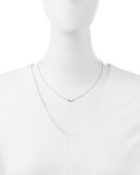 Rose Gold Love Pendant Bezel Diamond Necklace