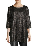 Golden Plaited Tunic, Petite 