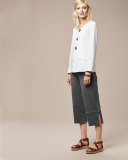 Joey Vented Capri Pants, Eternity Slate 