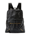 Classic Traveler Small Leather Backpack, Black