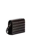 Prisma Double Biker Studded Purse/Wallet, Black