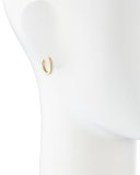 18k Yellow Gold Camelia Huggie Hoop Earrings with Diamonds, 16mm