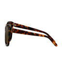 Square Monochromatic Sunglasses, Tortoise/Gold