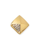 Gold & Diamond Pyramid Single Stud Earring