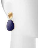 18K Lunaria Lapis Drop Earrings