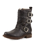 Valerie Shearling-Lined Boot, Black