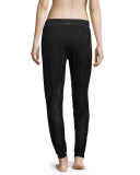 Double-Layer Mesh Athletic Sweatpants, Black