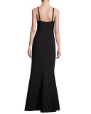 Constance Sleeveless Gown, Black