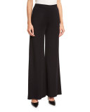 Knit Palazzo Pants, Coffee