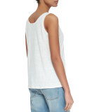 Slub Organic Linen Jersey Long Tank, Petite