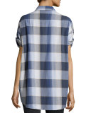 The Big Roll-Sleeve Shirt, Picnic Plaid