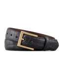 Matte Alligator Belt, Black