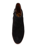 Petty Suede Ankle Boot, Black