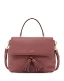 james street sparrow leather satchel bag, rich rum raisin