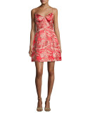 Laura Sleeveless Structured Vintage Cocktail Dress, Bright Red