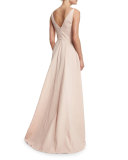 Sleeveless V-Back Gown