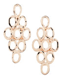 Rose Gold Open Cascade Post Earrings