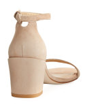 Simple Suede Chunky-Heel City Sandal